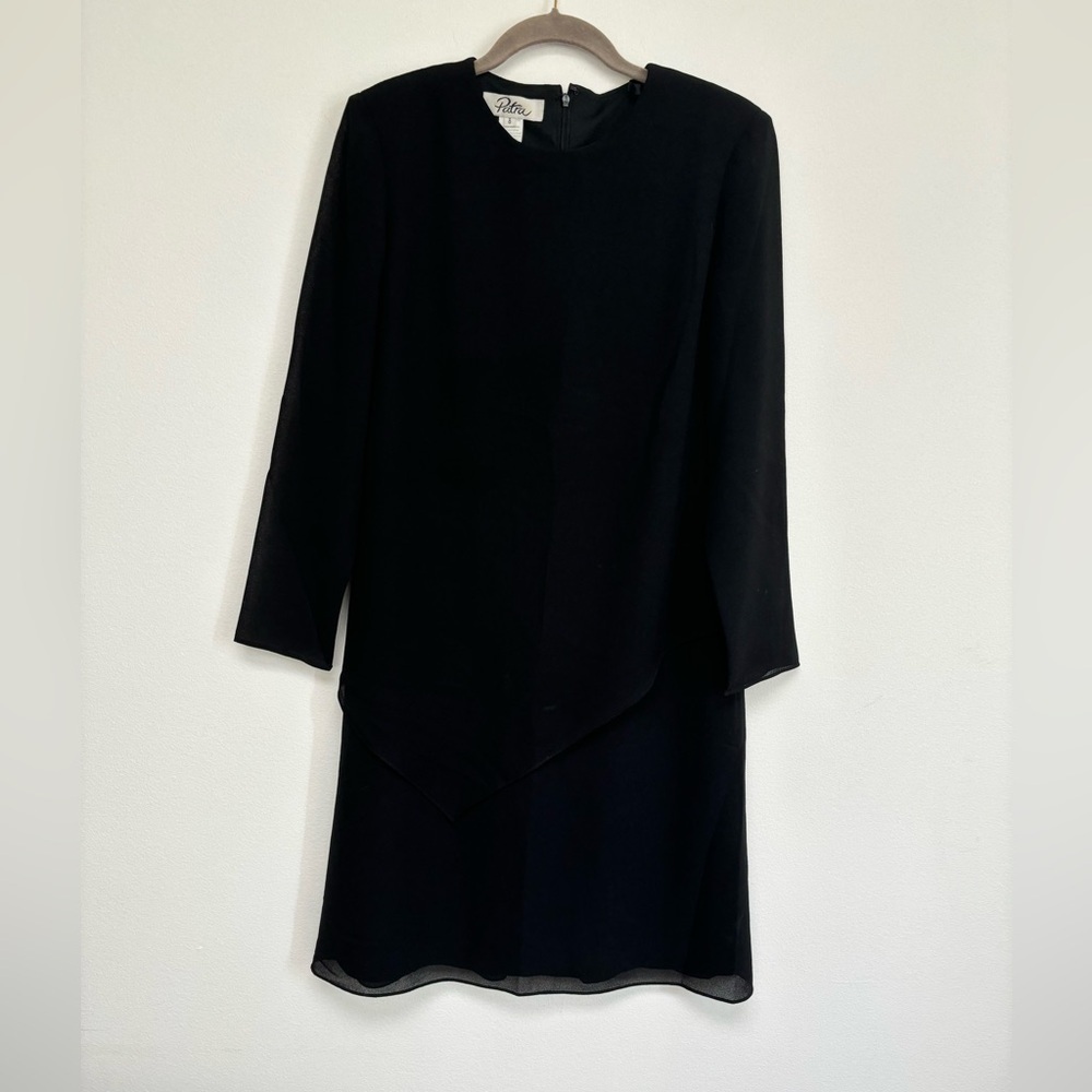 Patra Evening Formal Party Dress black long sleeves women’s size 8 wedding